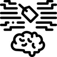 Brain idea symbol icon vector image. Illustration of the creative intelligence think design image