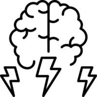 Brain idea symbol icon vector image. Illustration of the creative intelligence think design image