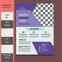 corporative modern business flyer template vector