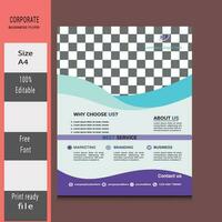 corporative modern business flyer template vector