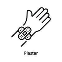 Plaster Vector  outline Icon Design illustration. Pharmacy  Symbol on White background EPS 10 File