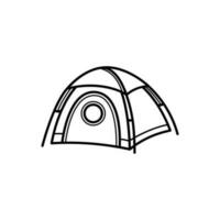 Dome tent icon design isolated on white background vector