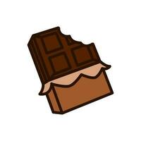 chocolate bar icono diseño plano estilo aislado en blanco antecedentes vector