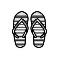 chancletas icono diseño aislado en blanco antecedentes vector