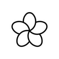 Simple Plumeria icon. The icon can be used for websites, print templates, presentation templates, illustrations, etc vector