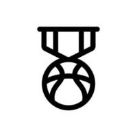 Simple Basketball Medal icon. The icon can be used for websites, print templates, presentation templates, illustrations, etc vector