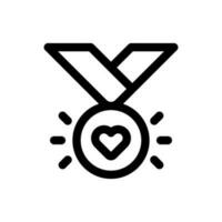 Simple Heart Medal icon. The icon can be used for websites, print templates, presentation templates, illustrations, etc vector