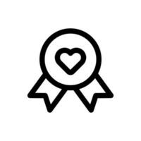 Simple Heart Badge icon. The icon can be used for websites, print templates, presentation templates, illustrations, etc vector