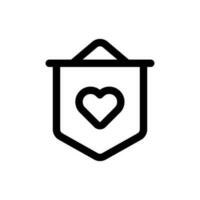 sencillo corazón bandera icono. el icono lata ser usado para sitios web, impresión plantillas, presentación plantillas, ilustraciones, etc vector