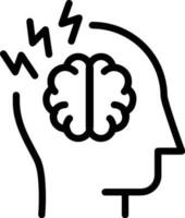 Brain idea symbol icon vector image. Illustration of the creative intelligence think design image. EPS 10