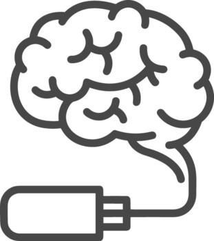 Brain idea symbol icon vector image. Illustration of the creative intelligence think design image. EPS 10
