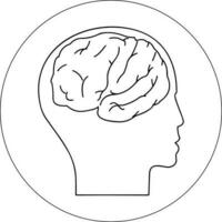 Brain idea symbol icon vector image. Illustration of the creative intelligence think design image. EPS 10