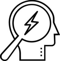 Brain idea symbol icon vector image. Illustration of the creative intelligence think design image. EPS 10