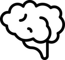 Brain idea symbol icon vector image. Illustration of the creative intelligence think design image