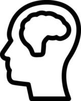 Brain idea symbol icon vector image. Illustration of the creative intelligence think design image