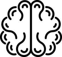 Brain idea symbol icon vector image. Illustration of the creative intelligence think design image