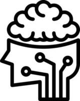 Brain idea symbol icon vector image. Illustration of the creative intelligence think design image