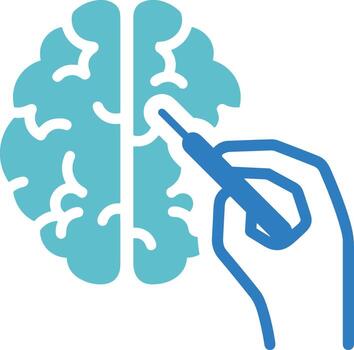 Brain idea symbol icon vector image. Illustration of the creative intelligence think design image