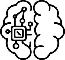 Brain idea symbol icon vector image. Illustration of the creative intelligence think design image