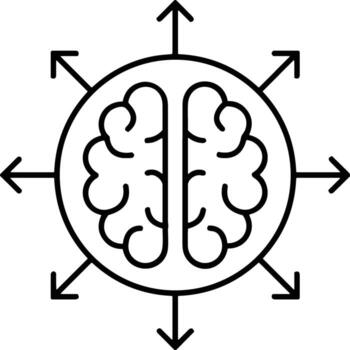 cerebro idea símbolo icono vector imagen. ilustración de el creativo inteligencia pensar diseño imagen. eps 10