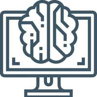 Brain idea symbol icon vector image. Illustration of the creative intelligence think design image. EPS 10