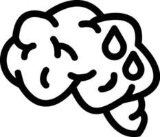 Brain idea symbol icon vector image. Illustration of the creative intelligence think design image. EPS 10