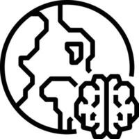 Brain idea symbol icon vector image. Illustration of the creative intelligence think design image. EPS 10