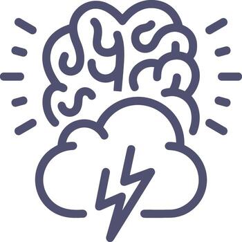 Brain idea symbol icon vector image. Illustration of the creative intelligence think design image. EPS 10