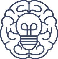 Brain idea symbol icon vector image. Illustration of the creative intelligence think design image. EPS 10