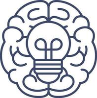 Brain idea symbol icon vector image. Illustration of the creative intelligence think design image. EPS 10