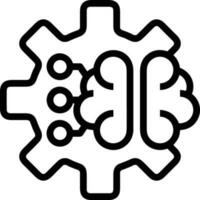 Brain idea symbol icon vector image. Illustration of the creative intelligence think design image. EPS 10