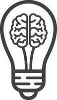 Brain idea symbol icon vector image. Illustration of the creative intelligence think design image. EPS 10