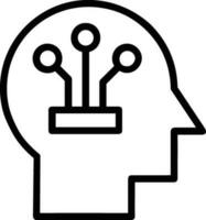 Brain idea symbol icon vector image. Illustration of the creative intelligence think design image. EPS 10