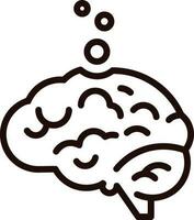 Brain idea symbol icon vector image. Illustration of the creative intelligence think design image. EPS 10