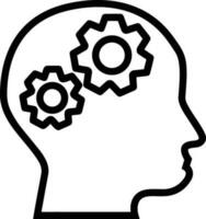 Brain idea symbol icon vector image. Illustration of the creative intelligence think design image. EPS 10