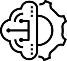 Brain idea symbol icon vector image. Illustration of the creative intelligence think design image