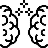Brain idea symbol icon vector image. Illustration of the creative intelligence think design image