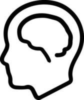 Brain idea symbol icon vector image. Illustration of the creative intelligence think design image