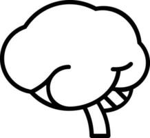 Brain idea symbol icon vector image. Illustration of the creative intelligence think design image