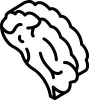 Brain idea symbol icon vector image. Illustration of the creative intelligence think design image