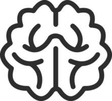 Brain idea symbol icon vector image. Illustration of the creative intelligence think design image