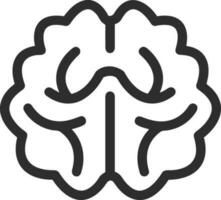 Brain idea symbol icon vector image. Illustration of the creative intelligence think design image