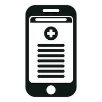 Mobile test result icon simple vector. Lab sample vector