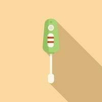 Test swab icon flat vector. Pcr data vector