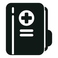 Medical folder icon simple vector. Test lab vector