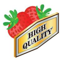 Organic strawberry icon isometric vector. Fresh strawberry and high quality sign vector
