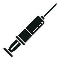 Syringe test icon simple vector. Positive result vector