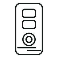 Test device icon outline vector. Lab sample vector