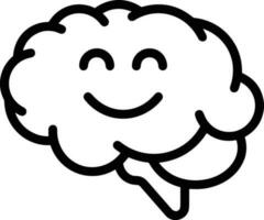 Brain idea symbol icon vector image. Illustration of the creative intelligence think design image. EPS 10