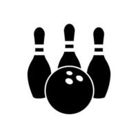Bowling icon vector. skittles illustration sign. strike symbol or logo. vector